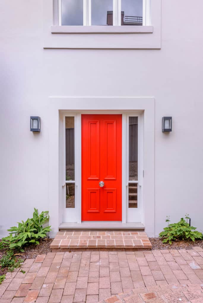 Red Entry Door — Windows & Doors in Central Coast, NSW