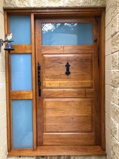 Wood and Glass Entry Door — Windows & Doors in Central Coast, NSW